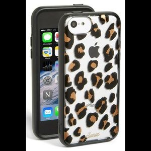 EUC SONIX Cat Call Clear Leopard Print iPhone 5c‎